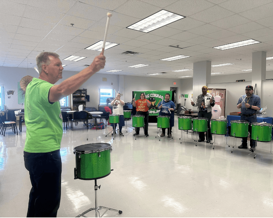 King Cobras Drumline Visits DSC