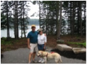 This is a picture of the owners and their dog Owen