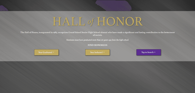 Hall of Honor kiosk image