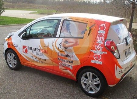 Vehicle Wrap, fully-wrapped small car