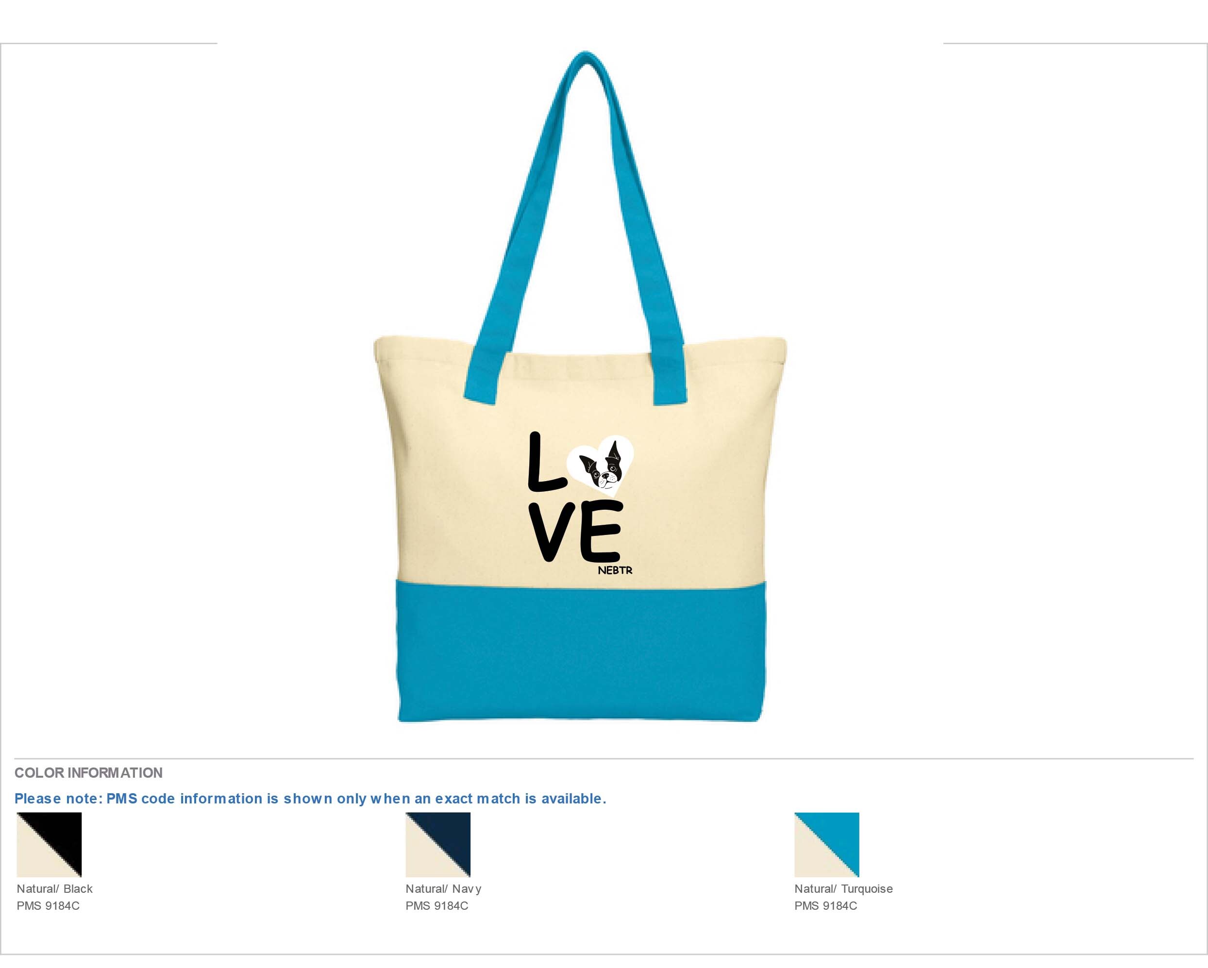 Love Colorblock Cotton Tote