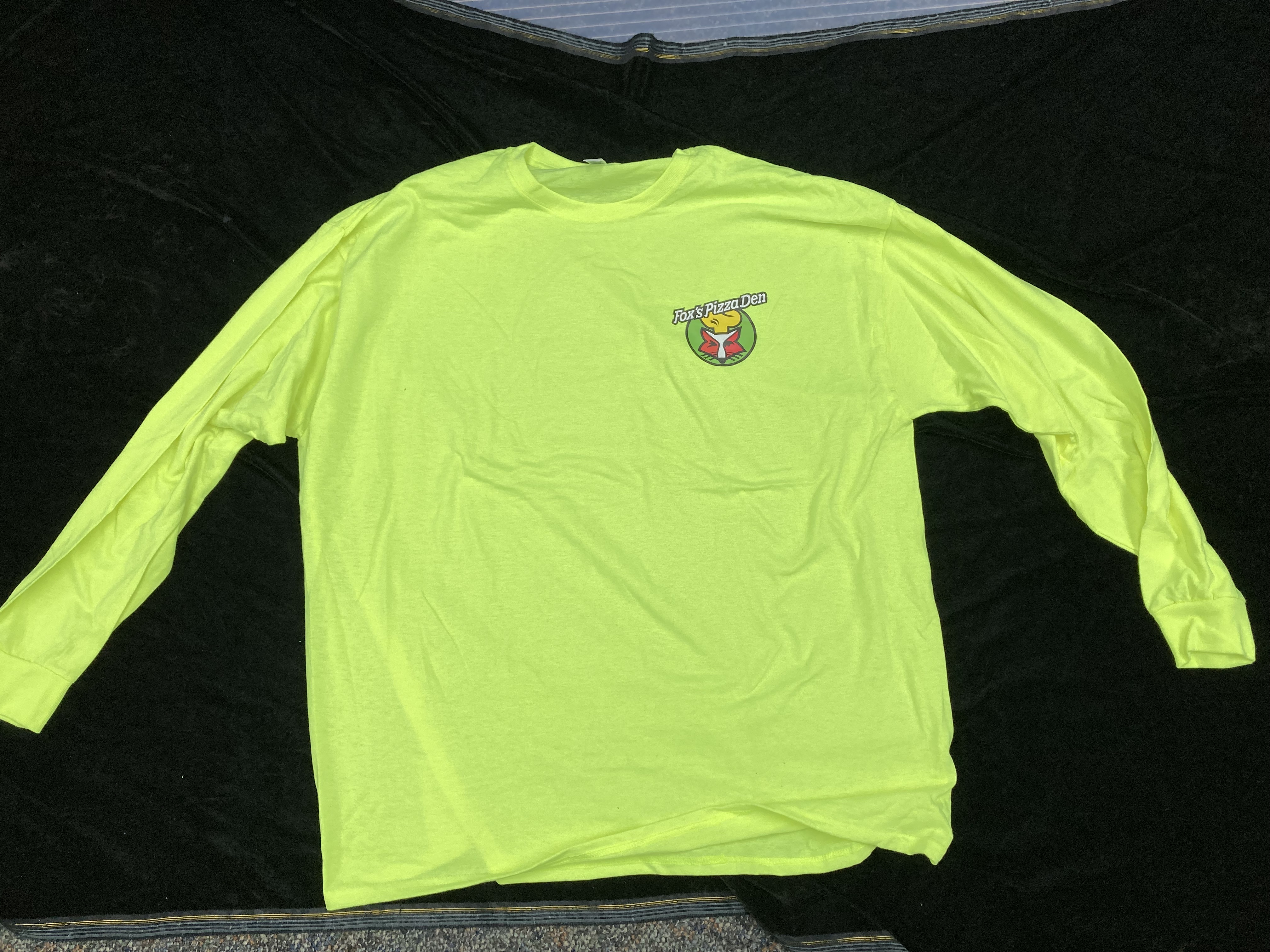 SALE Fox's Logo - 3XL Safety Yellow Long Sleeve