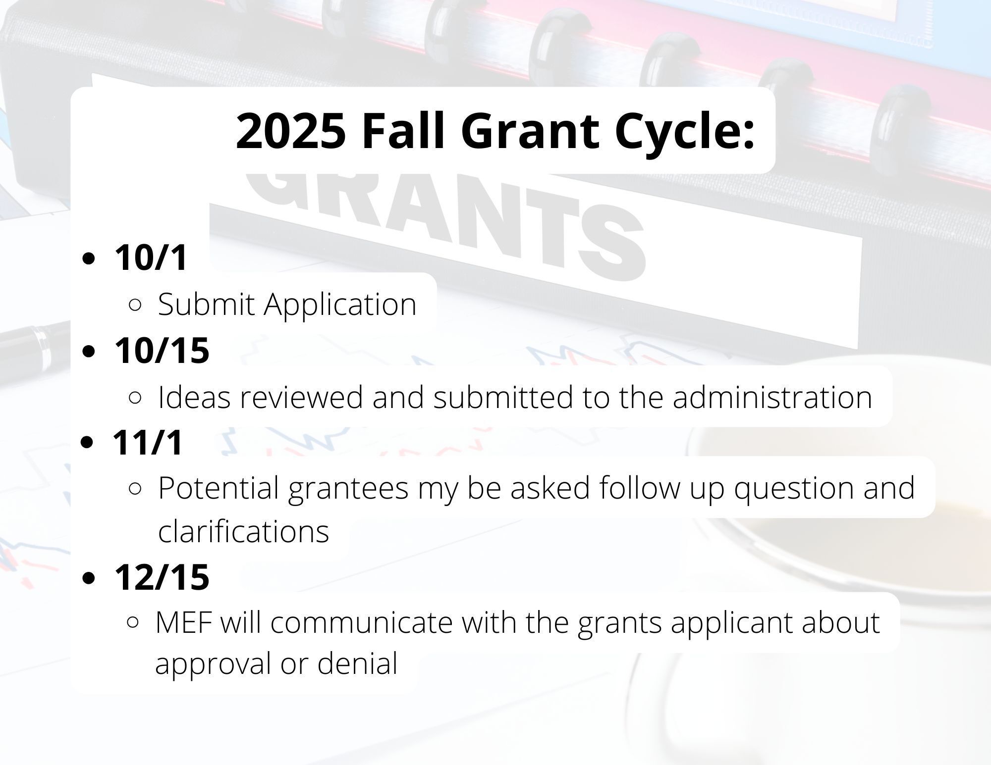 Fall 2024 dates