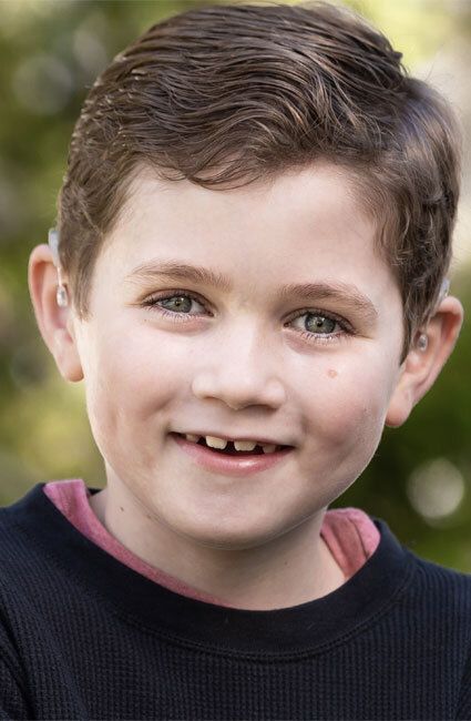 Young boy smiling