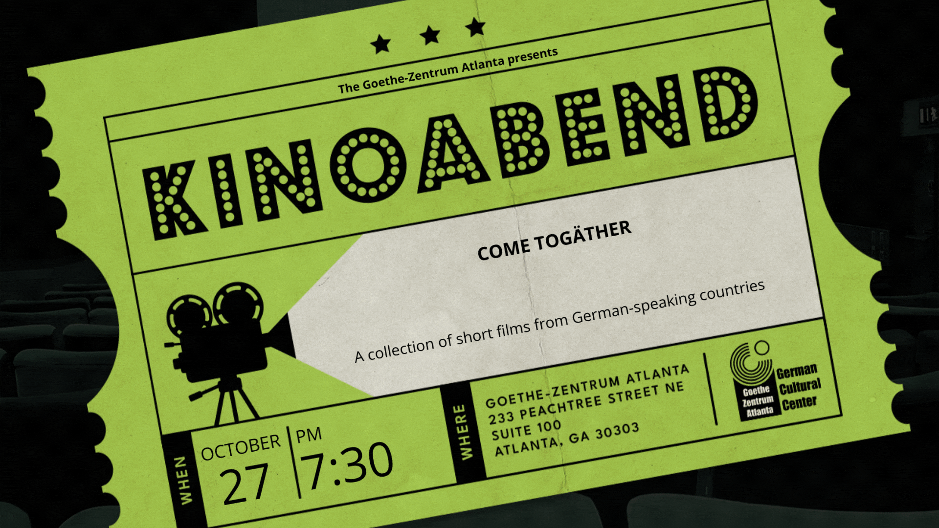 KINO: KURZFILMNACHT - COME TOGÄTHER