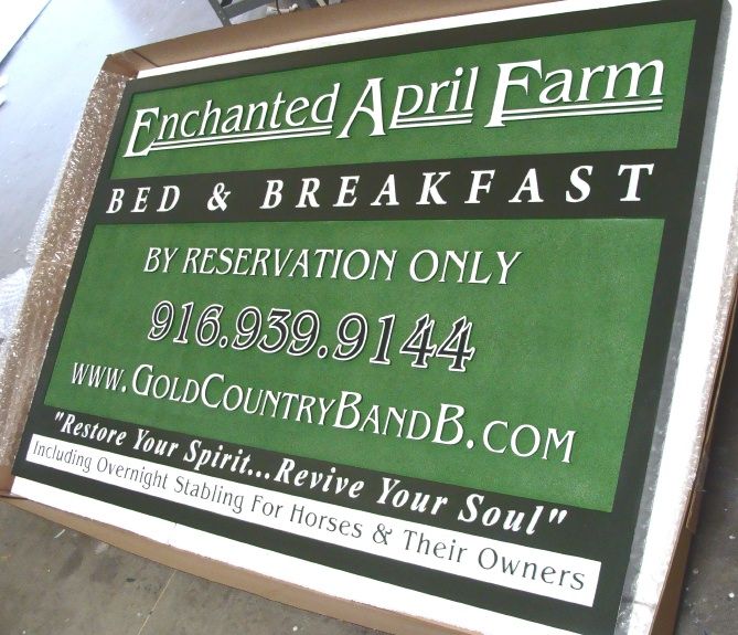 O24891 - Carved and Sandblasted Farm B&B Farm Sign