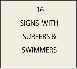 L21700 - Signs with Surfers and Swimmers