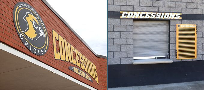 Descon Outdoor Concession Boards have the same design and functionality as our regular Concession Boards, but these are made with aluminum to provide extra durability for the weather.