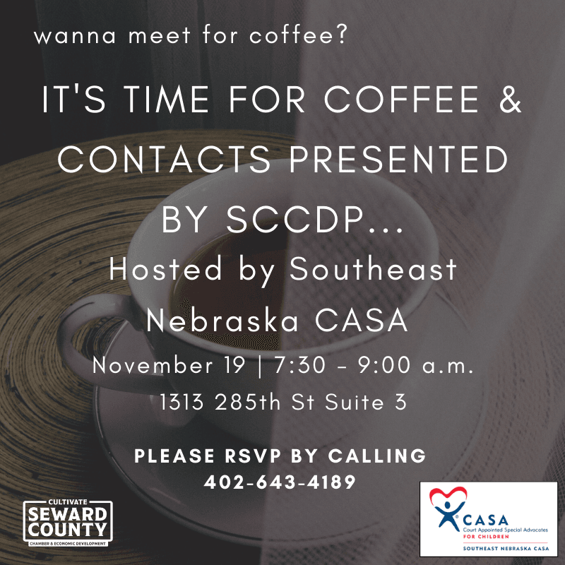 Coffee & Contacts : Event Calendar : News & Events : Southeast Nebraska CASA