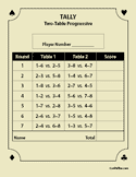 Score Pad (2-Table Progressive) – Cream Paper