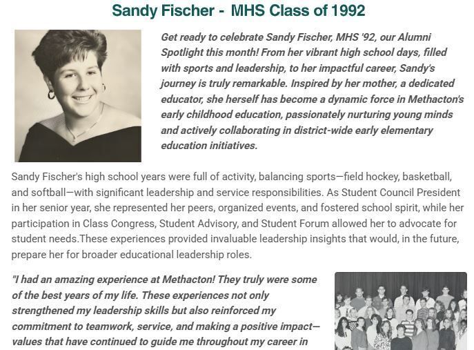 Alumni Spotlight: Sandy Fischer - MHS'92