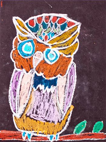 "Owl Study" detail
