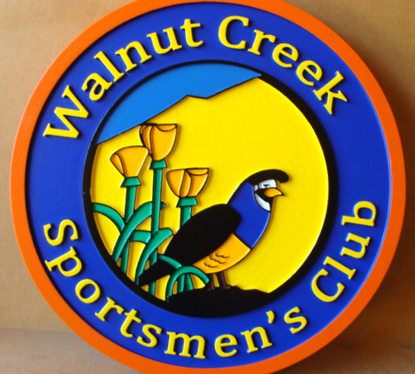 CB5670 - Emblem for Sportsman's Club, Multi-level Relief