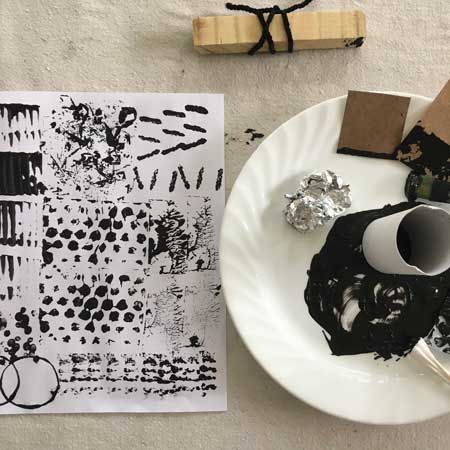 Mark Making with Found Objects