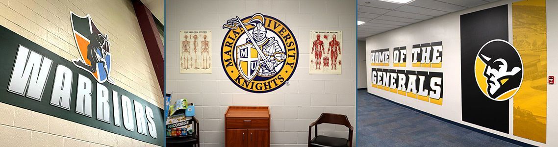 Descon offers many methods to display your mascot signs.