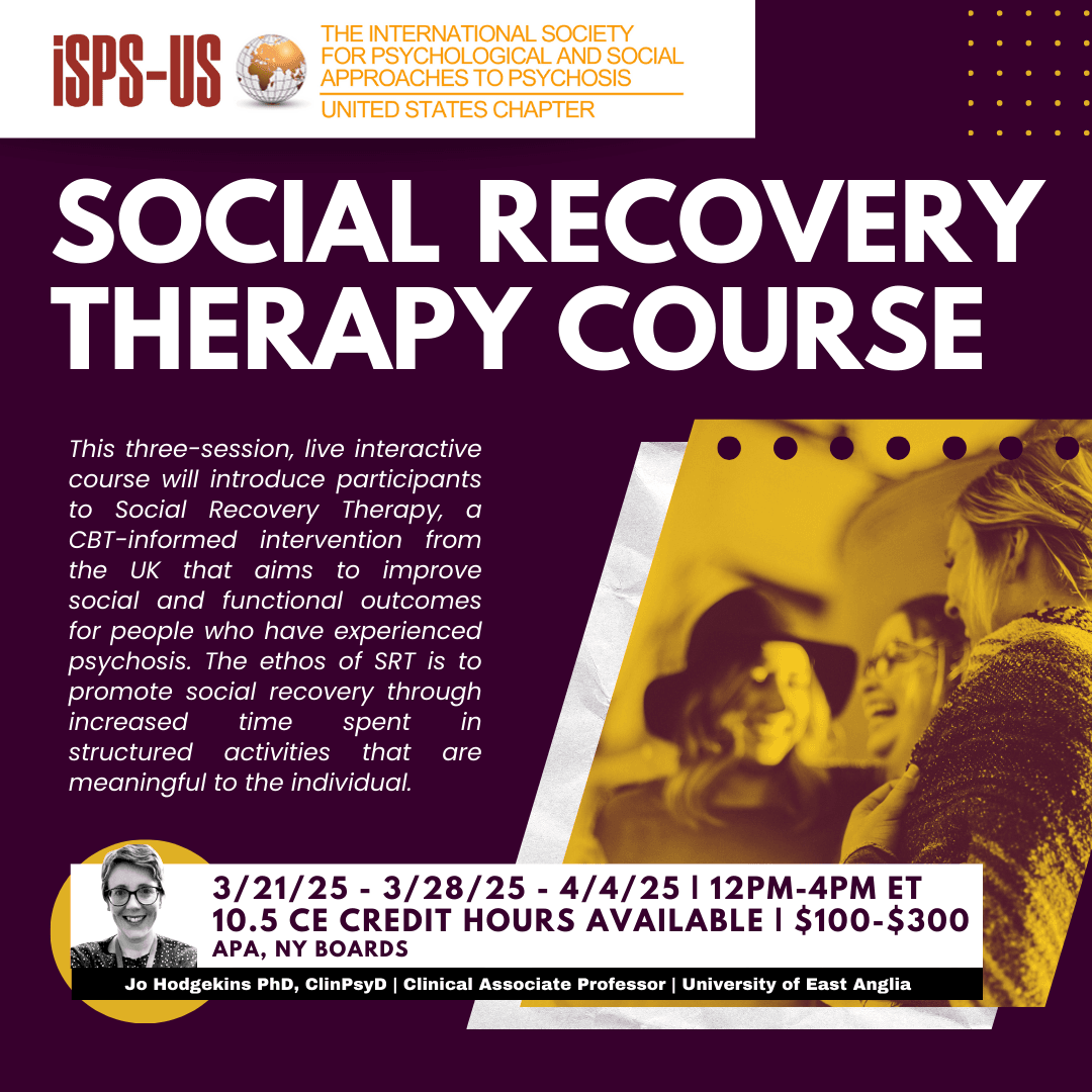 3/21, 3/28, & 4/4 | Social Recovery Therapy Course