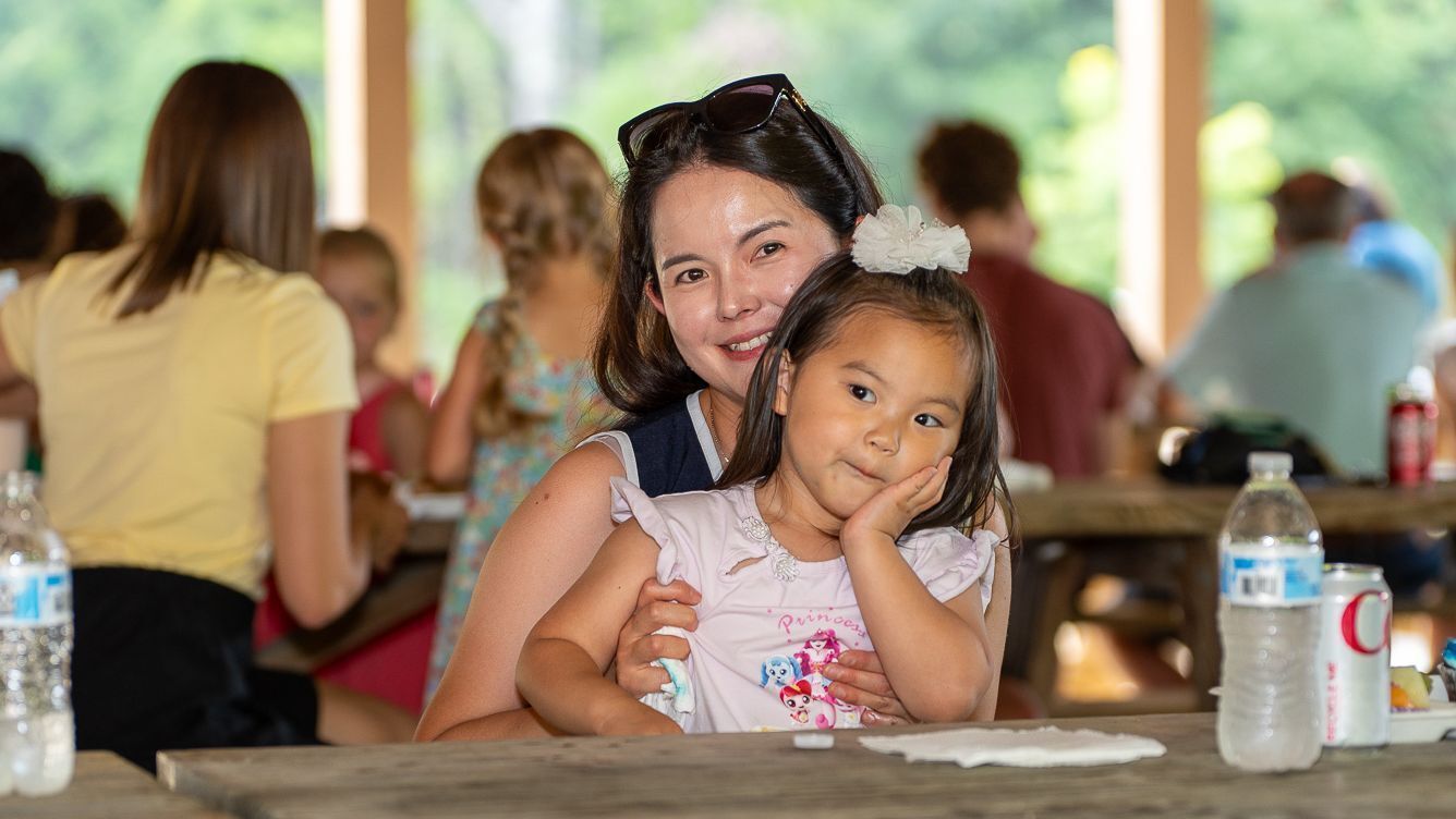 Sue Lee and her daughter enjoying a summer day in Erie County, PA