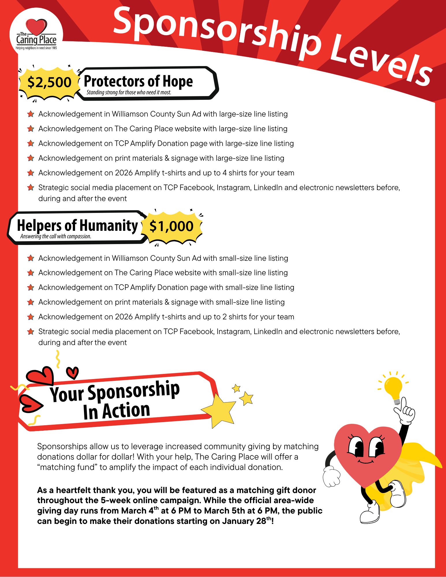 Additional Sponsorship Levels for Amplify 2026