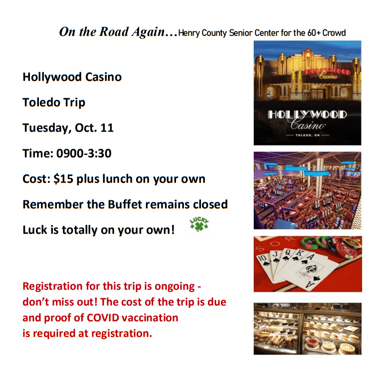 Oct. 11 Hollywood Casino, Toledo