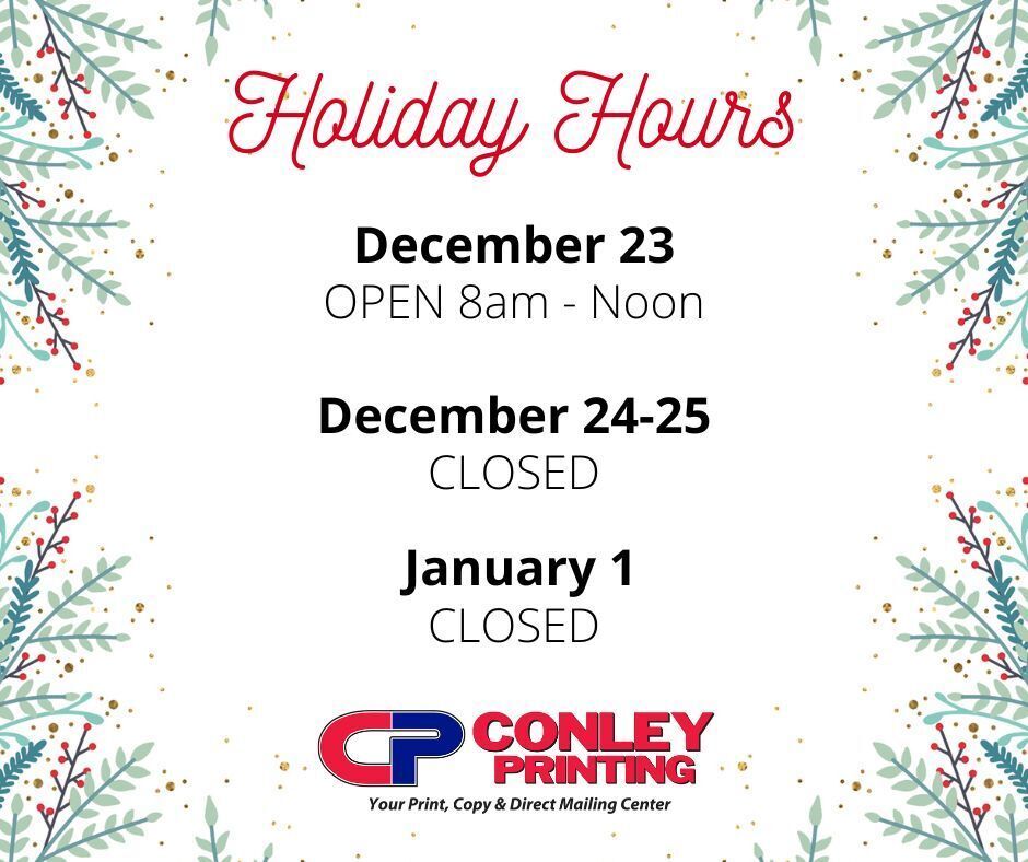 Holiday Hours