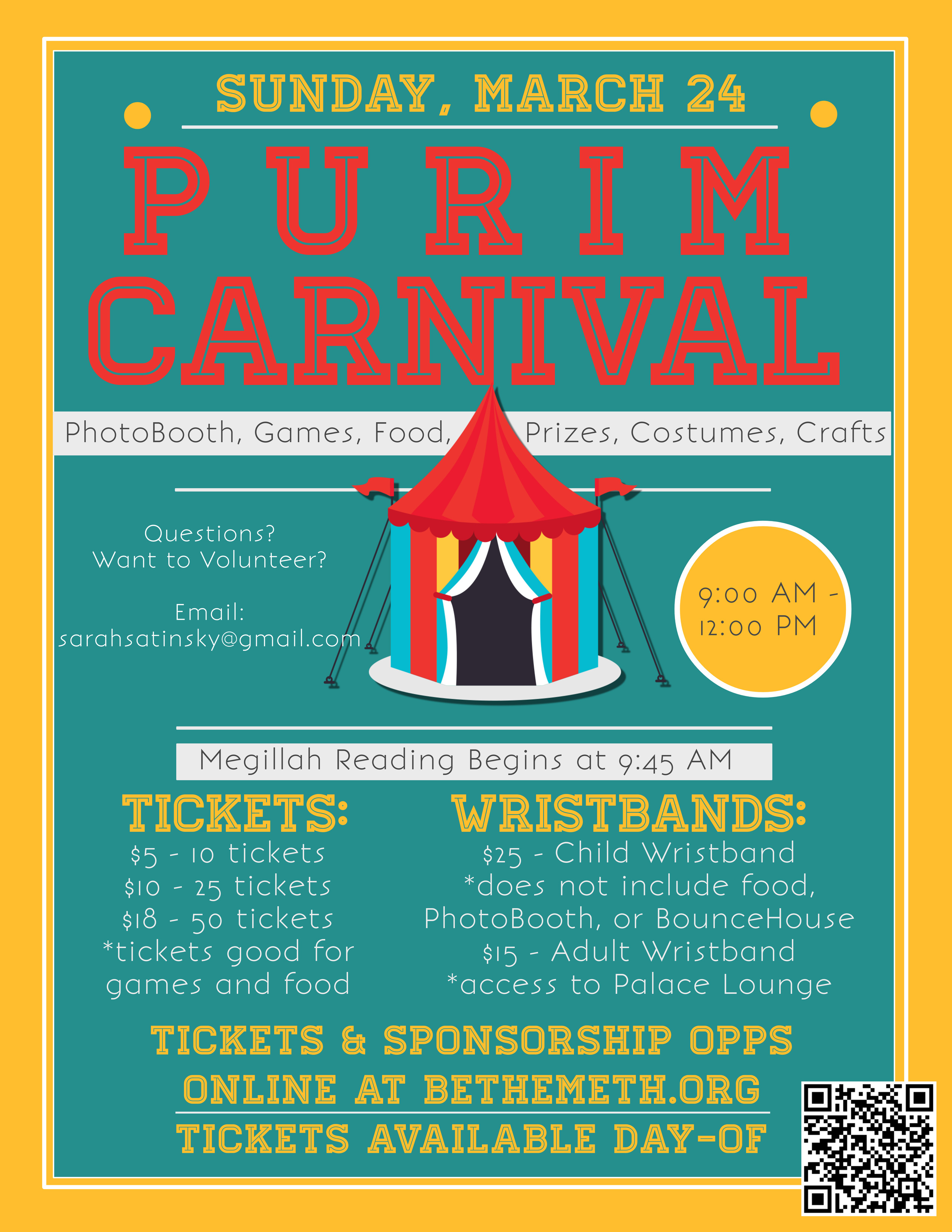 Congregation Beth Emeth Purim Carnival