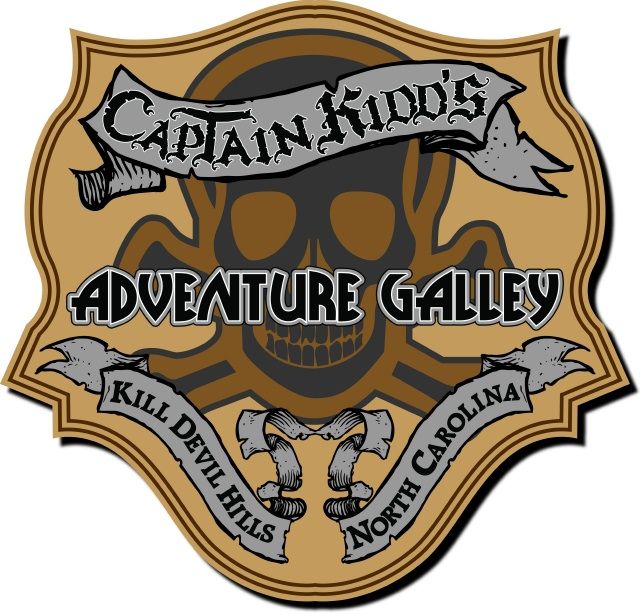 SA28673 - Carved HDU Sign for Pirates'  Adventure Galley,  with Skull &  Crossbones 