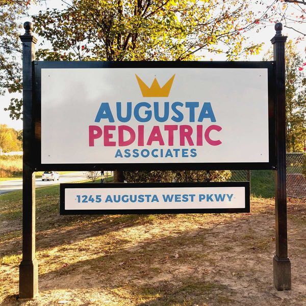 Post and Panel Sign – Augusta Pediatric Associates