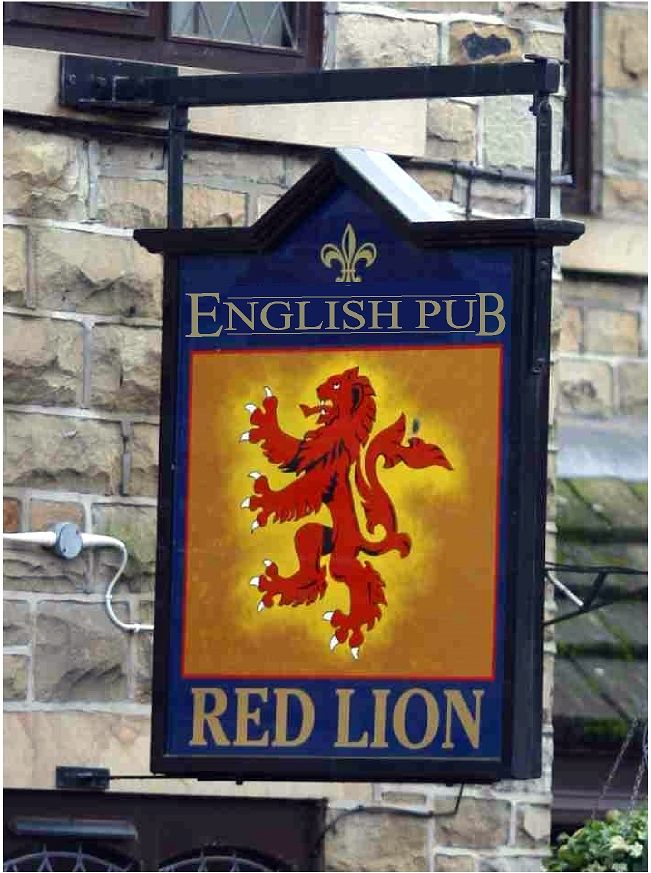 RB27550 - Rampant Red Lion English Pub Sign