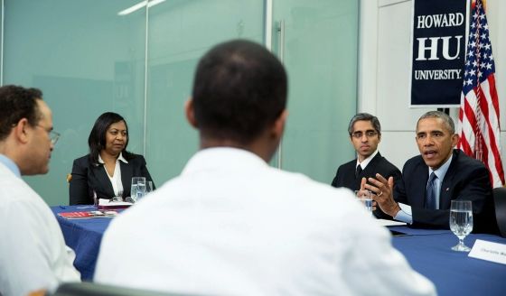 PRESIDENT OBAMA VISITS HUCM; DISCUSSES THE IMPACT OF CLIMATE CHANGE ON PUBLIC HEALTH