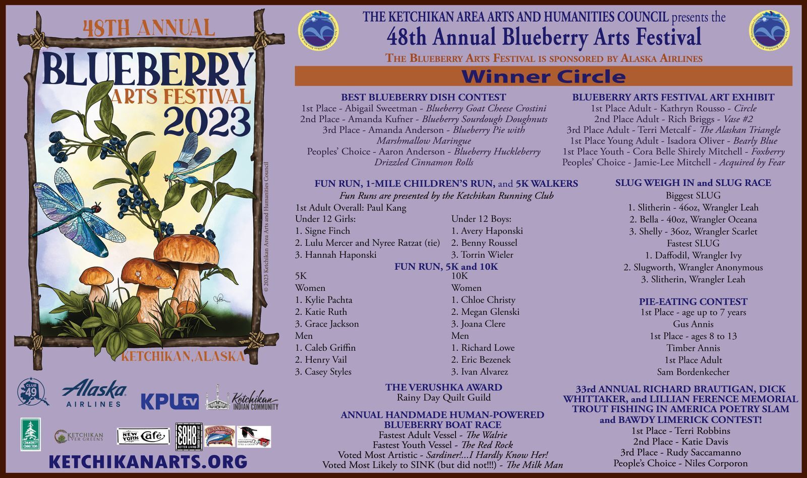 Annual Blueberry Arts Festival Blueberry Arts Festival Ketchikan