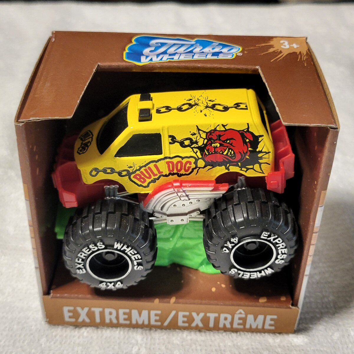 Turbo Wheels Monster Yellow Bull Dog Van - 1:64 scale
