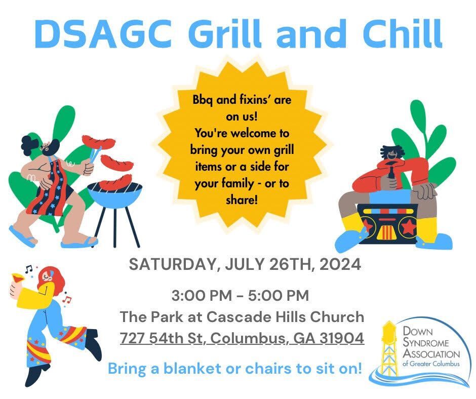 DSAGC Grill and Chill. July 26th, 3:00-5:00 pm