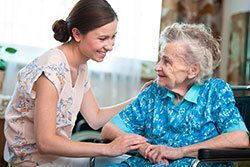 Woman and elderly woman.