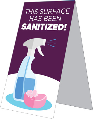 Tent Card "Sanitized"-Version 1