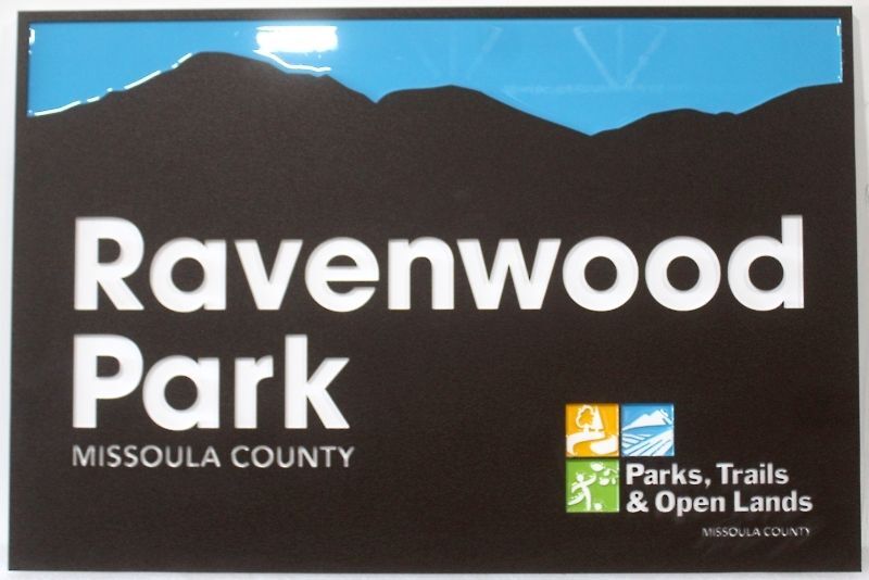 GA16459B - Carved Sign for the "Ravenwood Park"