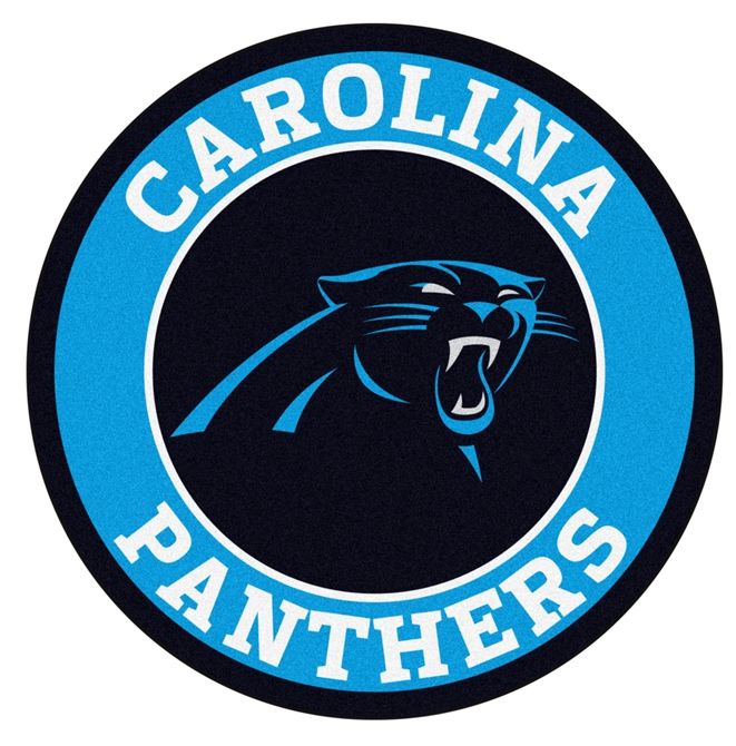 WP-1080- Carved Wall Plaque  of Logo for Carolina Panthers  NFL,  Artist Painted