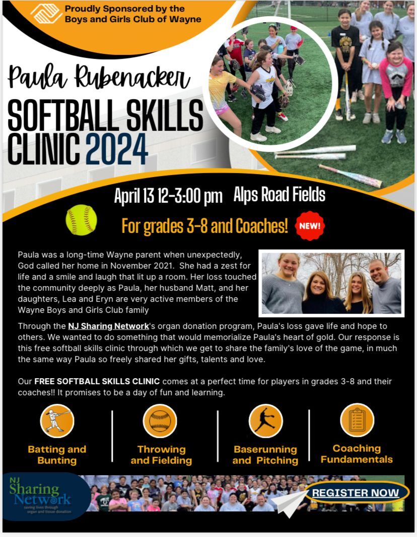 2024 Paula Rubenacker Softball Skills Clinic & Coaches Clinic