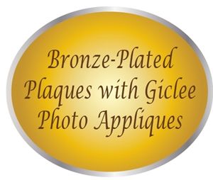 MA1200 - Bronze-Plate Plaques with  Photos Giclee Printed on Vinyl Mounted on Plaque