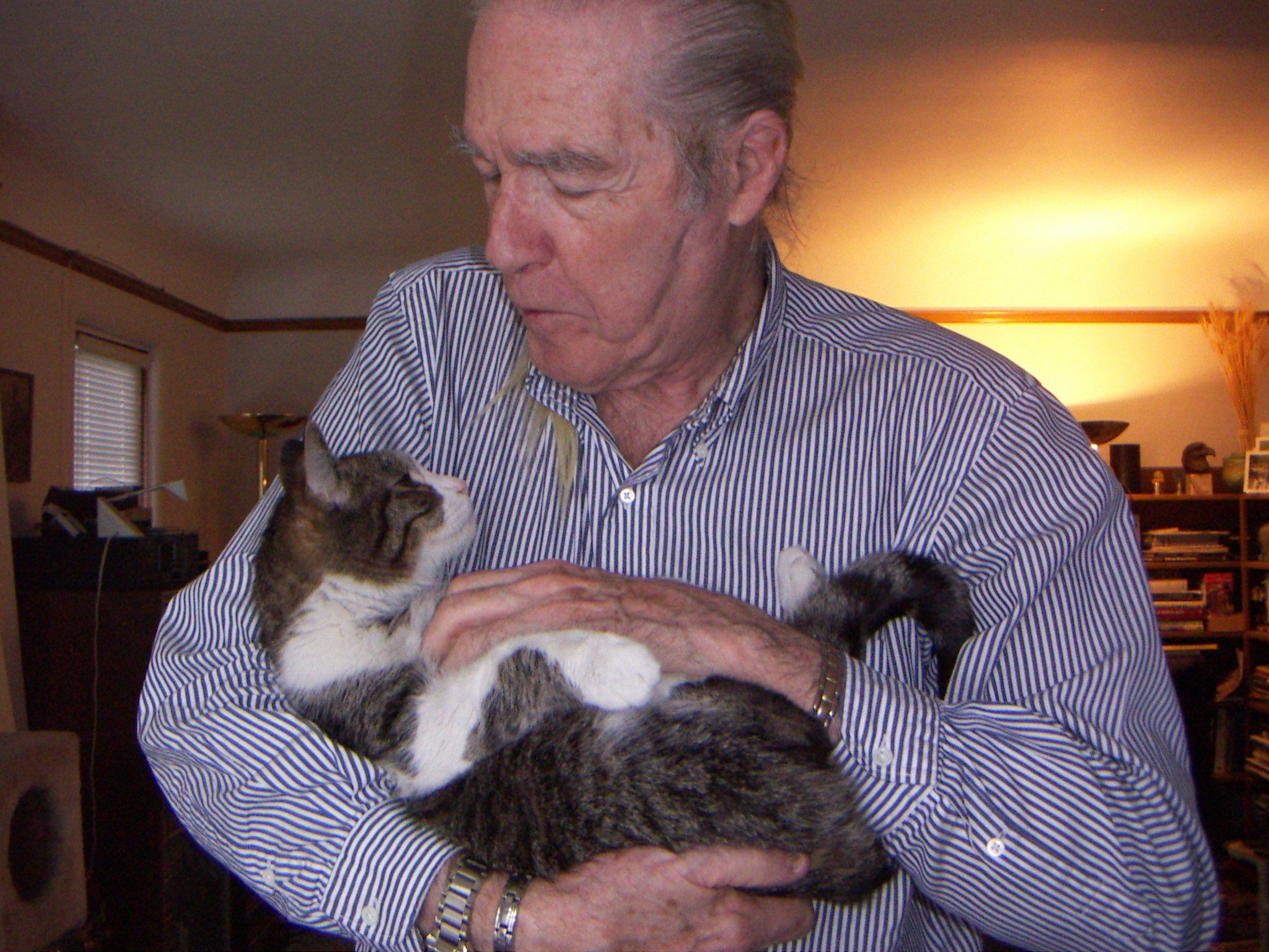 With his Cat Willie