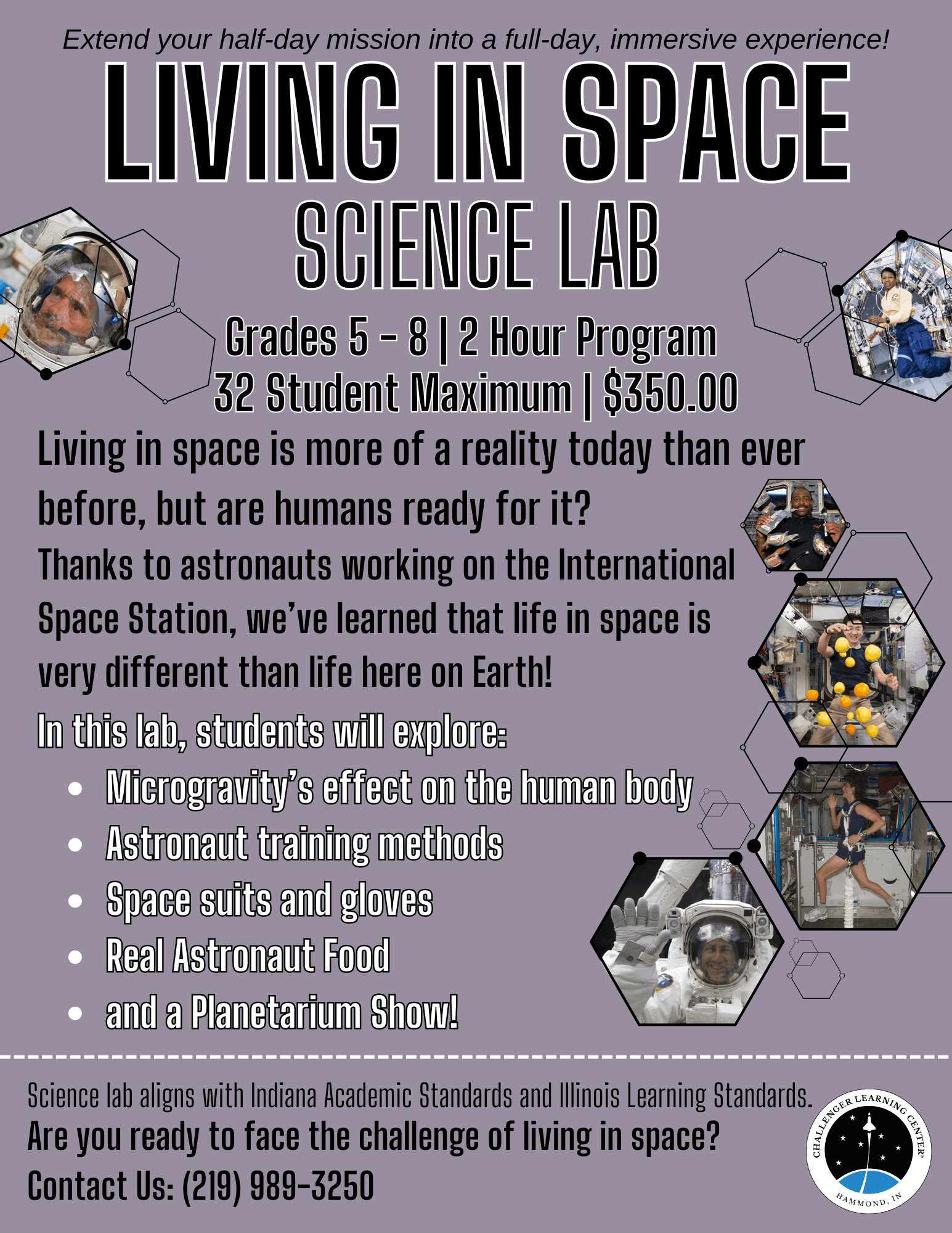 Living in Space Science Lab (Grades 5 - 8)