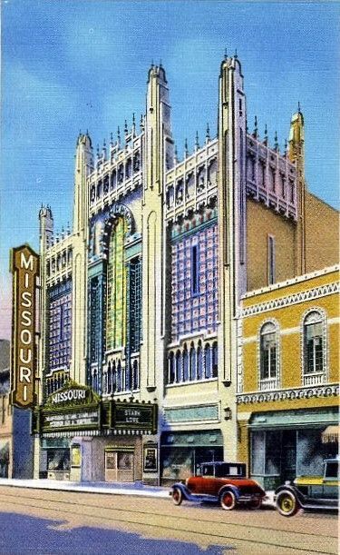 An old drawing of the Missouri Theater.