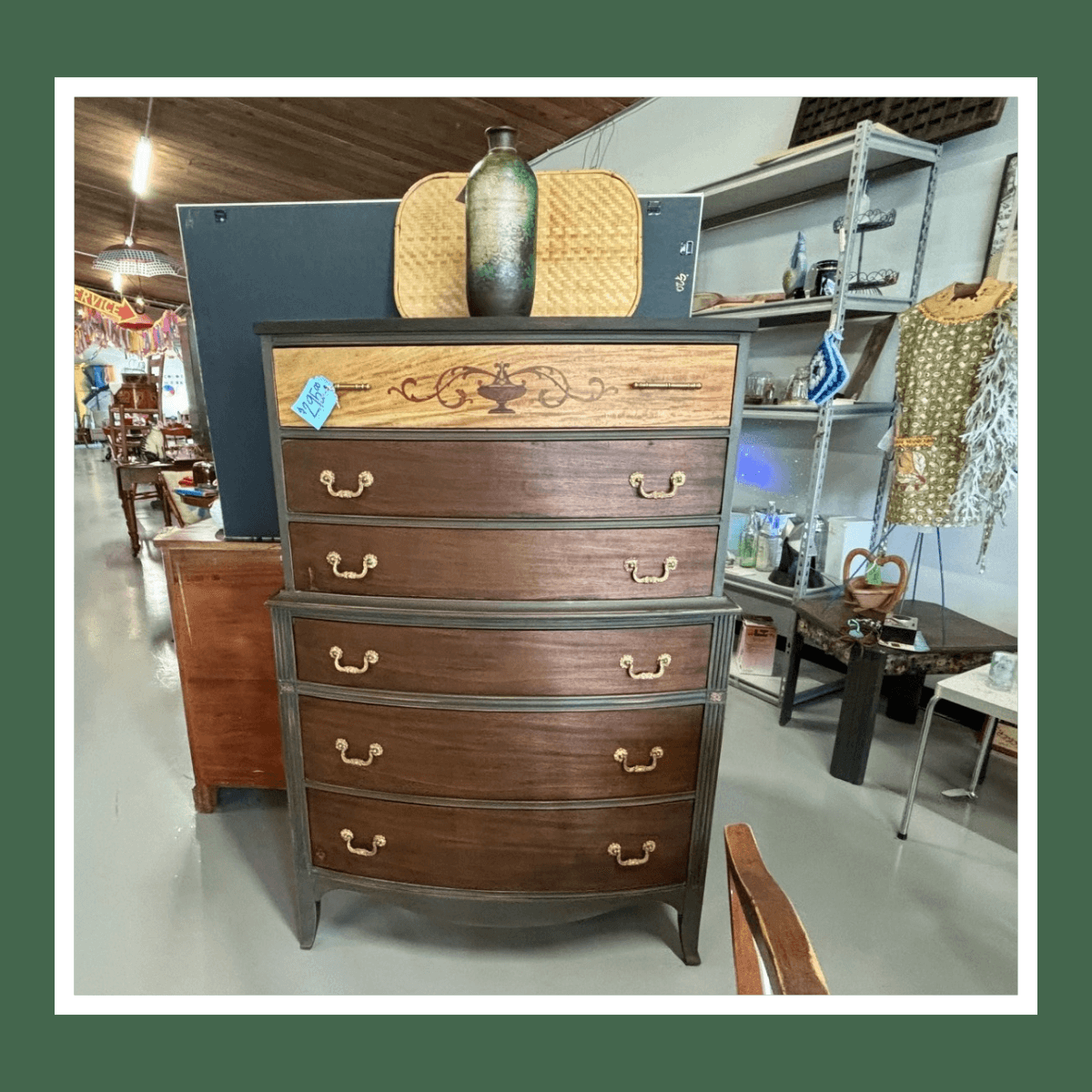 Antique Dark Brown Dresser
