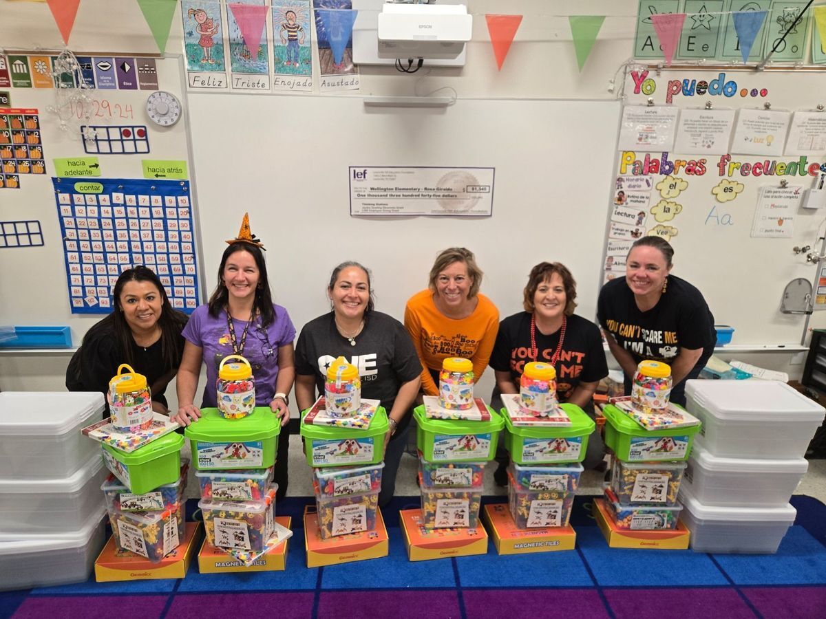 teachers with newly purchased grant materials
