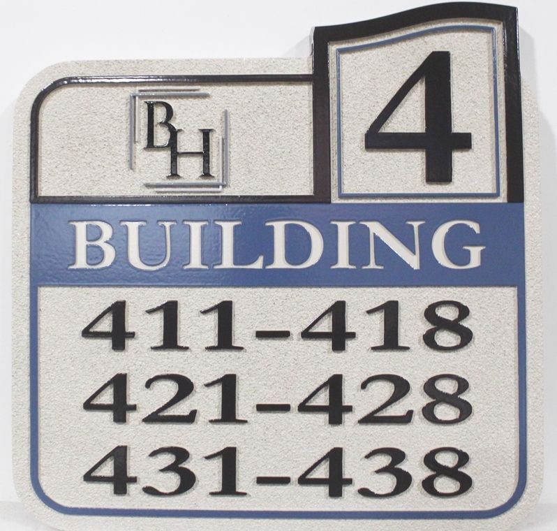 KA20860A - Carved Room Number Sign for "Building 4"