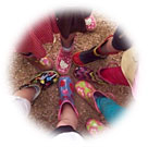Students joining together
