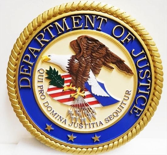 Plaque of the Seal of the U.S.< Department of Justice