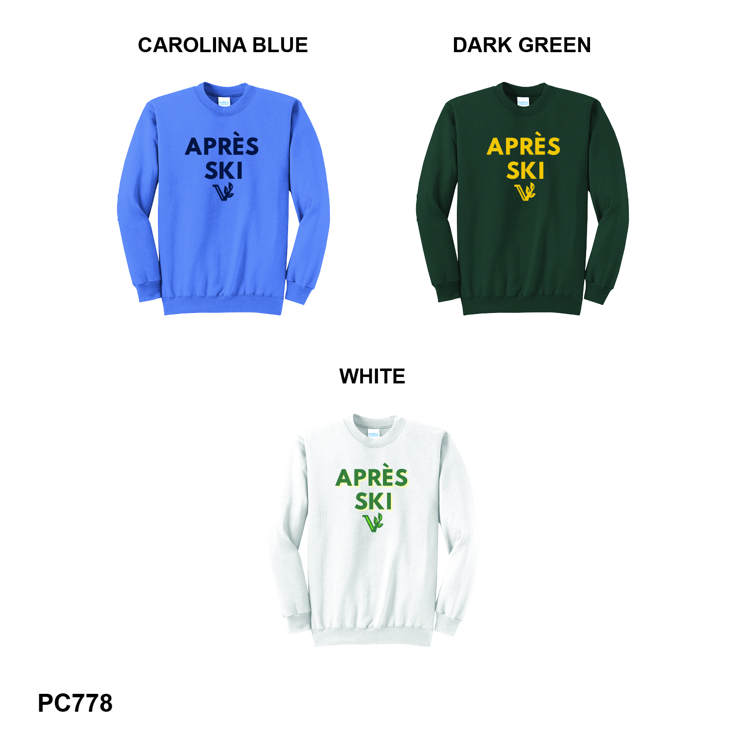 APRES SKI LOGO - Port & Co™ Core Fleece Crewneck Sweatshirt