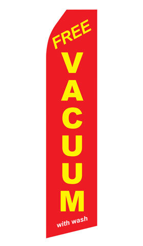 Red Free Vacuum With Wash Econo Stock Flag