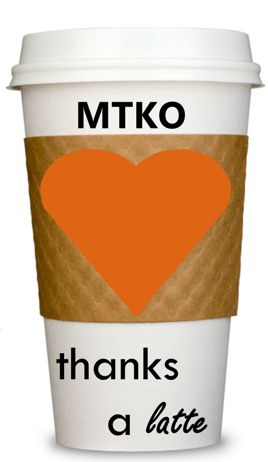 coffee cup with an orange heart