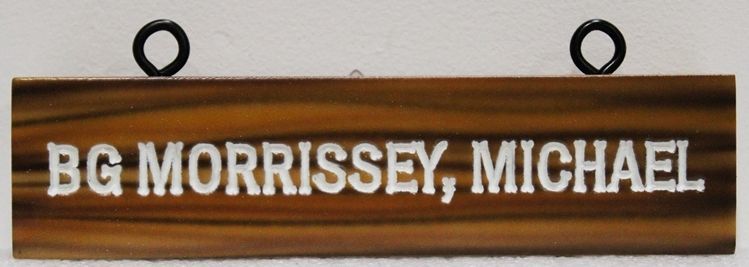 MP-3165 - Engraved Hanging Plaque forName and Rank Name Plaque for US Army Brigadier General 
